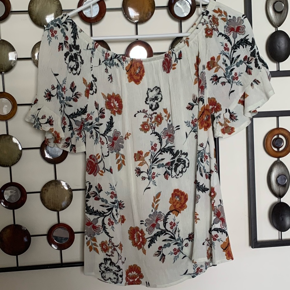 KNOX ROSE off the shoulder floral top